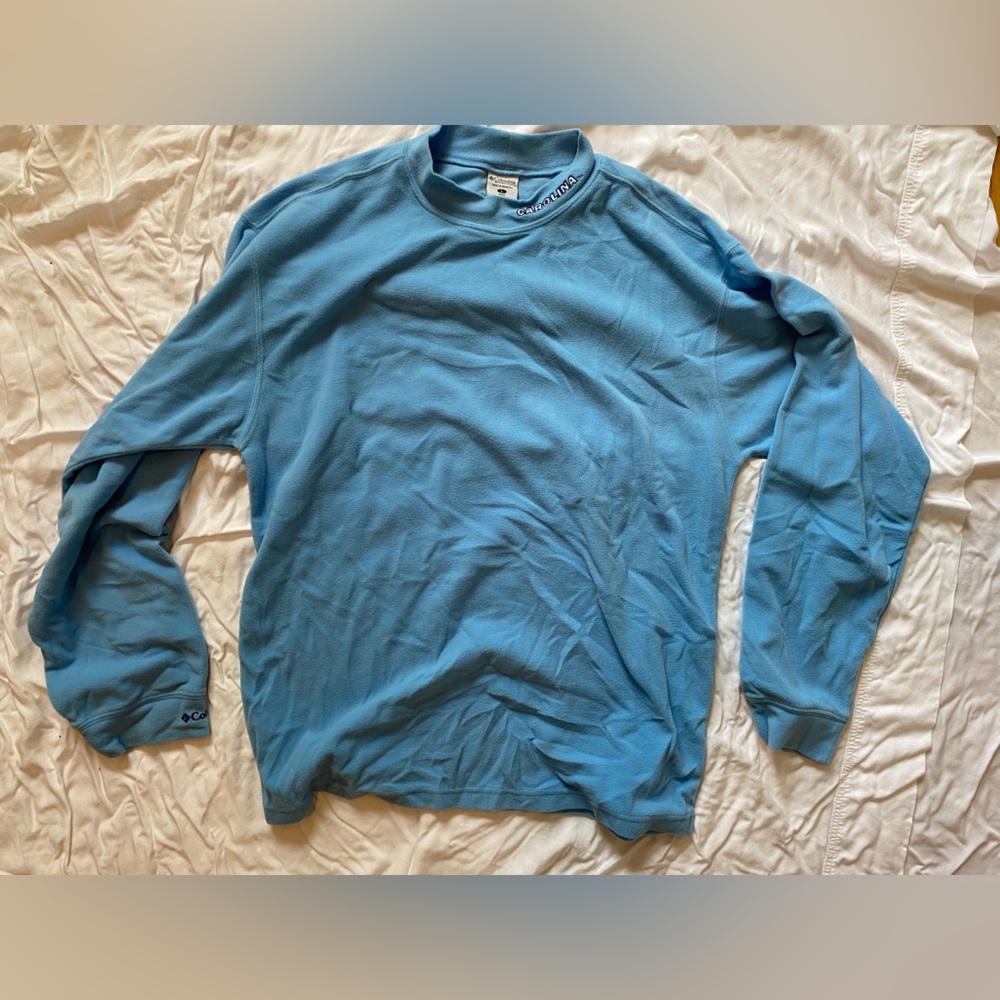Men’s UNC Tar Heel Blue Columbia Pullover North Carolina Large